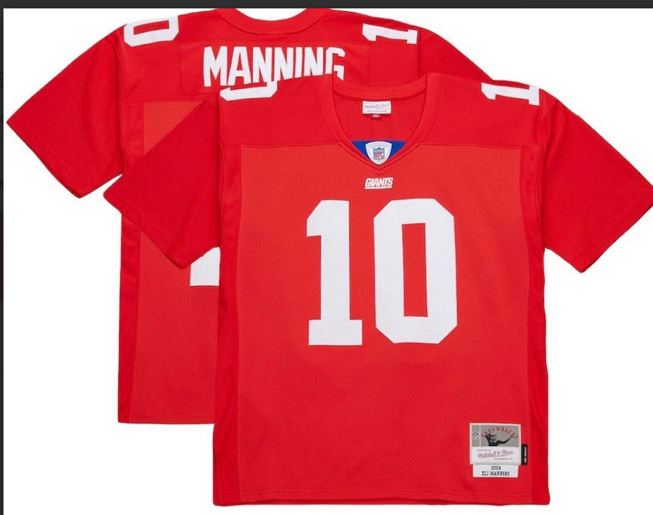 Men 2026 NFL New York Giants #10 Manning red Nike jersey->->